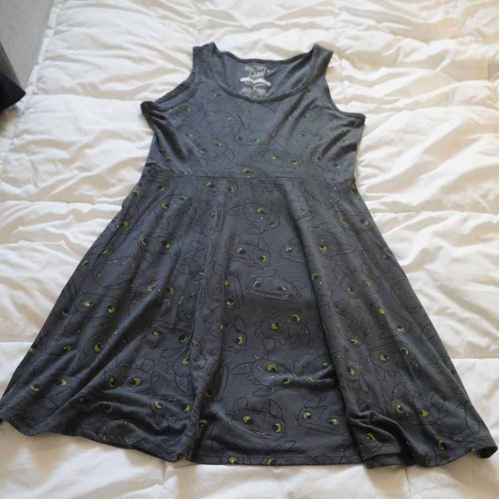 How to Train Your Dragon Gray Toothless Dress - Medium